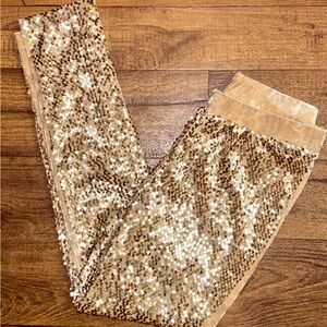 Midnight Velvet Sparkling Gold Leggings